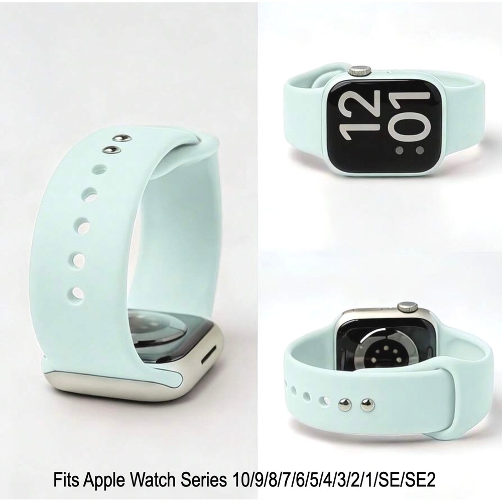 Apple iWatch Compatible Series Sporty Green Silicone Watch Band 38/40/41/42mm